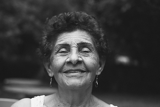 Image of an elderly woman smiling